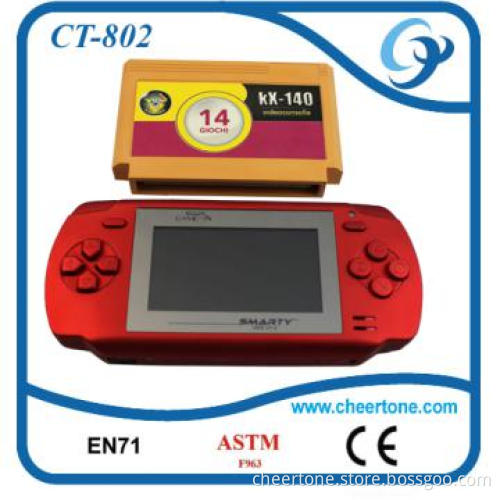 16 bit handheld game console with game cartridge